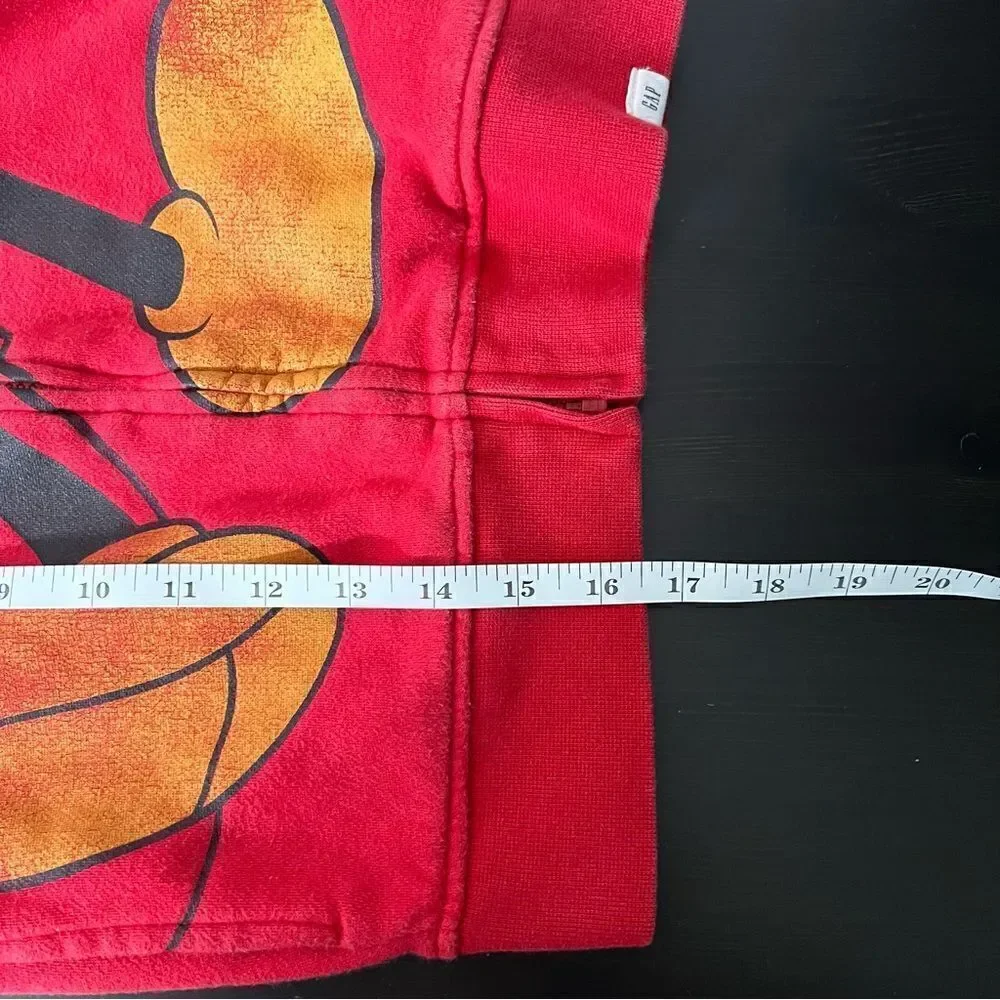 Baby GAP Disney Hoodie 5 Years Toddler Mickey Mouse Full Zip Red Long Sleeve